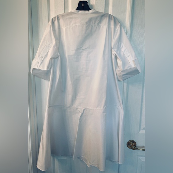 Organic Cotton Poplin Tuxedo Bib Dress - Picture 5 of 5